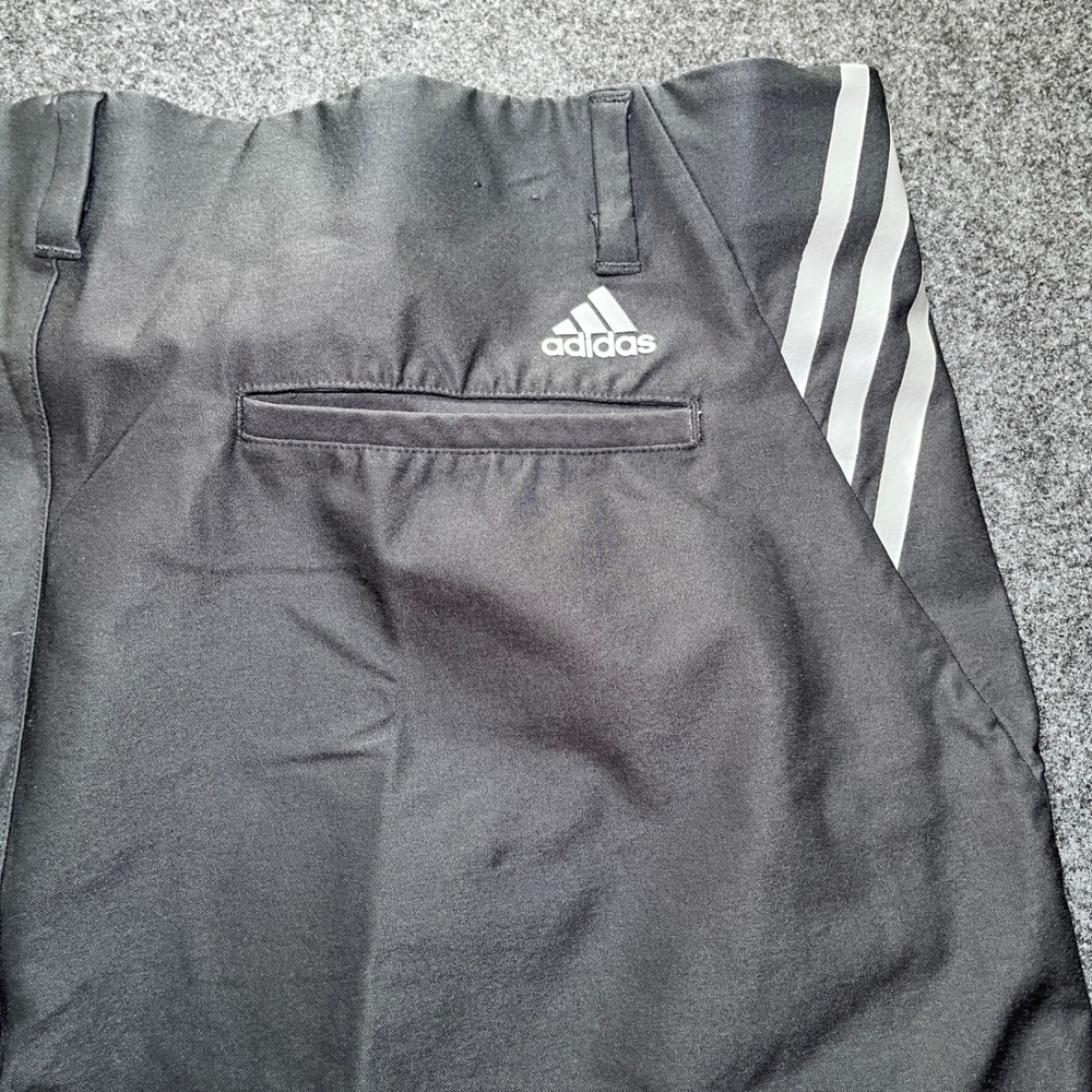 Adidas Golf Shorts Mens 40 Black Excellent Ultimate365 FJ9880 3-Stripe‎ Stretch - Picture 6 of 9